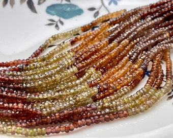 Tundra Sapphire Precious Gemstone 2mm-3mm Faceted Rondelle Beads 13/" Strand Details about / AAA