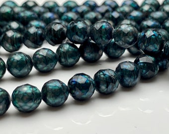 173-FCMIX06570 6.5 to 7 mm Gold OR Forest Green Faceted Freshwater Pearl Beads Faceted Pearl Beads Genuine Potato Freshwater Pearls