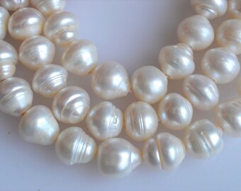 6 to 7 mm Large Hole Burgundy Potato Freshwater Pearl Beads 1.8 mm Hole #185