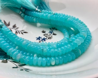 Blue Opal Necklace 16.5/'/' faceted genuine Opal Peruvian gradient colors denim blue jewelry