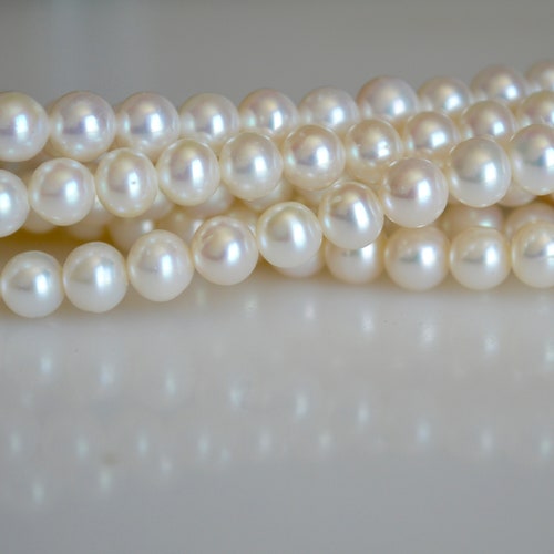Gray Pearls Near Round Loose Pearl Beads 6-7mm Freshwater - Etsy