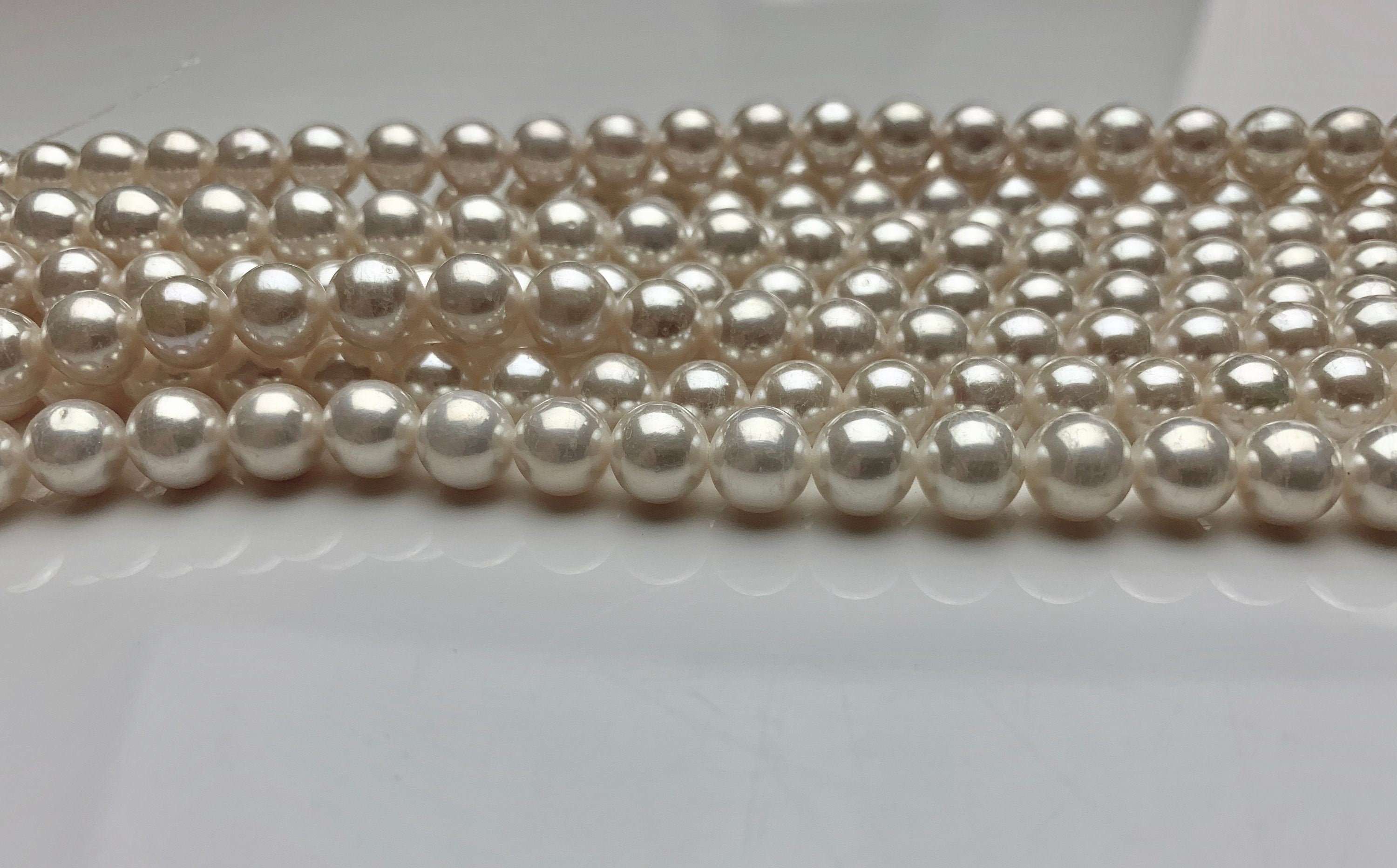 Perle Di Perle D'acqua Dolce Rotonde Bianche E Rosa Naturali