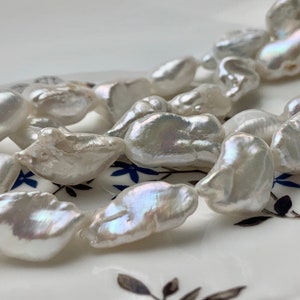 10-12x18 mm AAA Natural White Biwa Stick Freshwater Pearls Genuine Natural High Luster White Stick Pearls  #1994