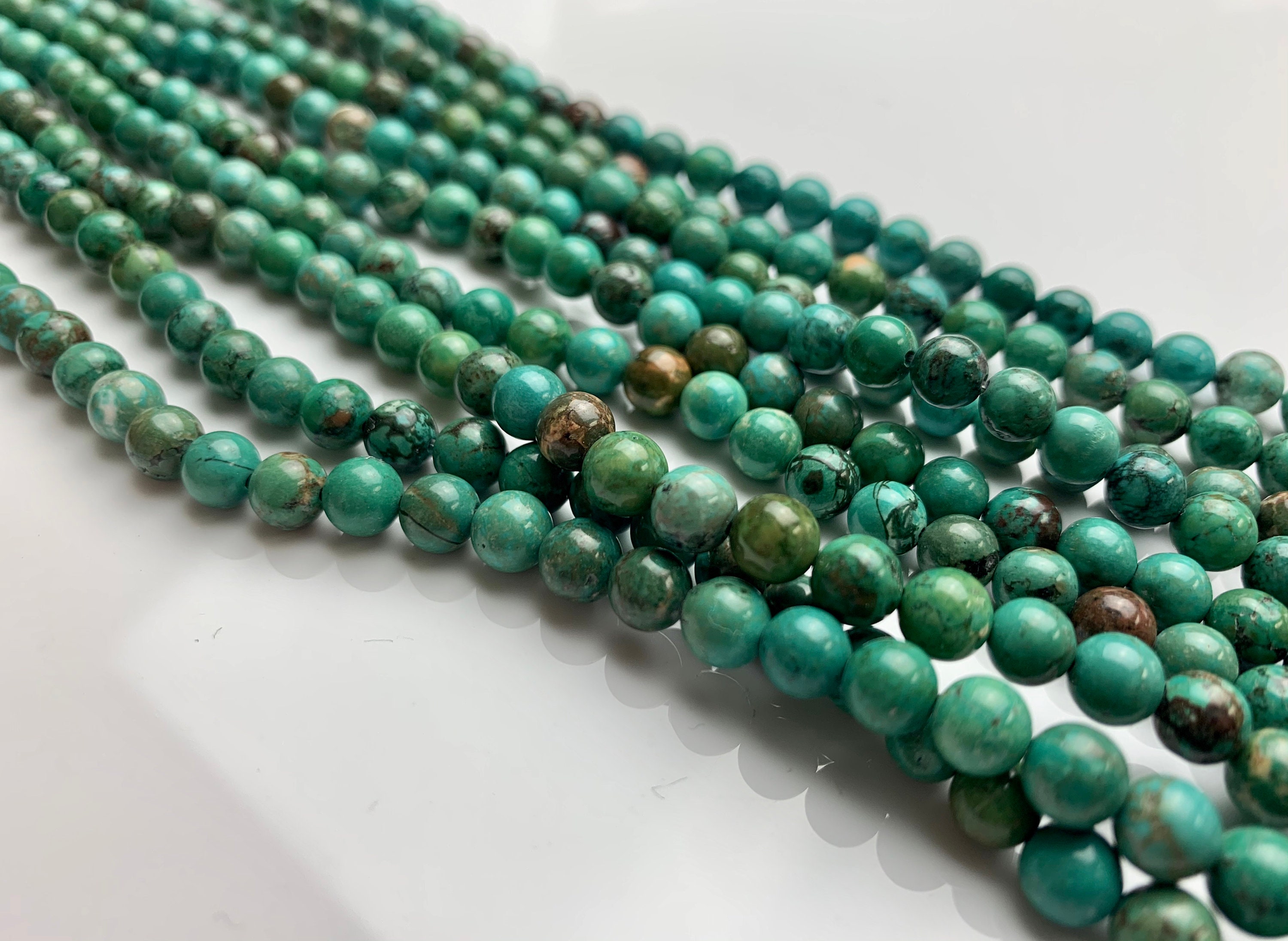 Yochus Perle Tonde In Turchese Bianco Opaco 6 Mm – 60 Pezzi Per Gioielli Fai Da Te, Bracciali E Collane