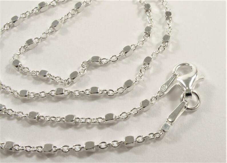 18 Inch .925 Sterling Silver Chain Necklacegenuine Solid - Etsy
