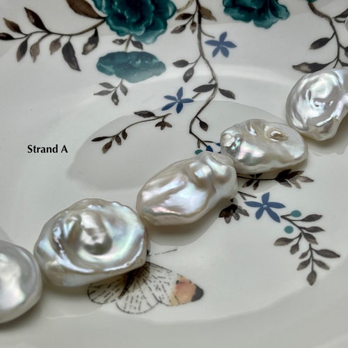 One-Of-A-Kind 19x22-25x28mm Very Rare HUGE Natural White Freshwater Keshi Pearl Genuine High Luster shops Natural Jumbo Keshi Nugget Pearls #P2174