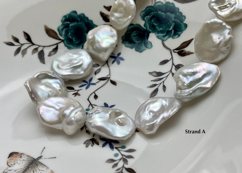 One-Of-A-Kind 19x22-25x28mm Very Rare HUGE Natural White Freshwater Keshi Pearl Genuine High Luster shops Natural Jumbo Keshi Nugget Pearls #P2174