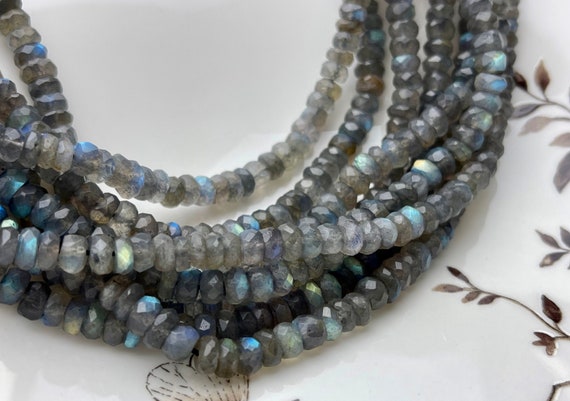 Naturale Labradorite Andesine Perline 20.3cm Sfaccettato Pera Gemme 9.5 Naturale Labradorite Andesine Perline 20.3cm Sfaccettato Pera Gemme 9.5