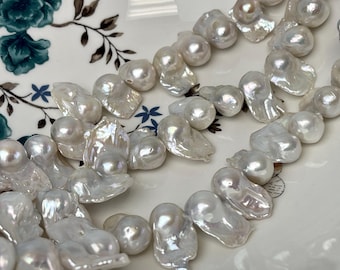 13 15x20 25 Mm Pfau Schwarz Barock Perle Perlen, Tropfenförmige Süßwasser Perlen, Feuerball Barockperlen, Perlenschmuck  16inches   CAC0016