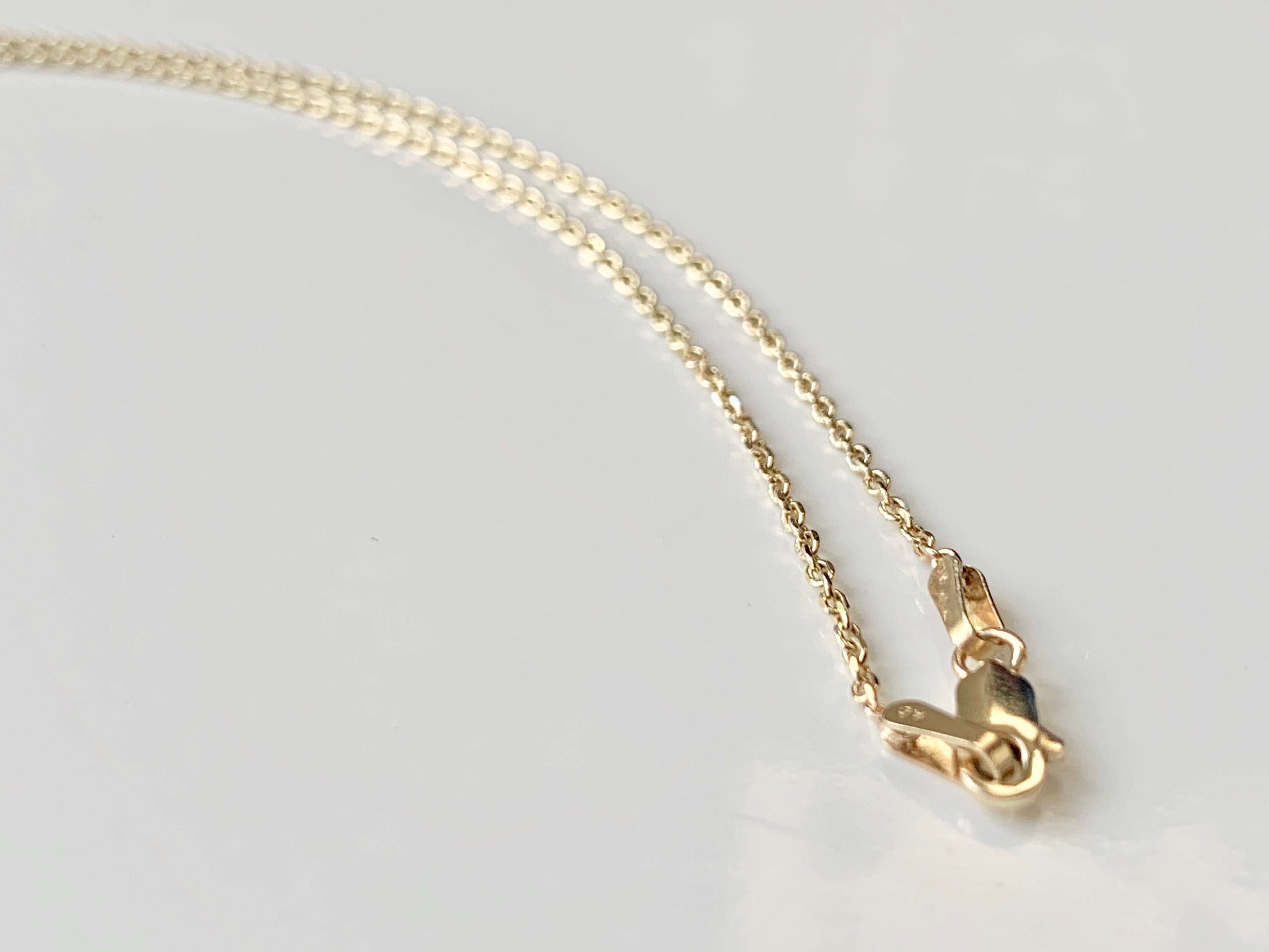 18インチ 14K 純正ゴールドチェーン（ロブスタークラスプ付き