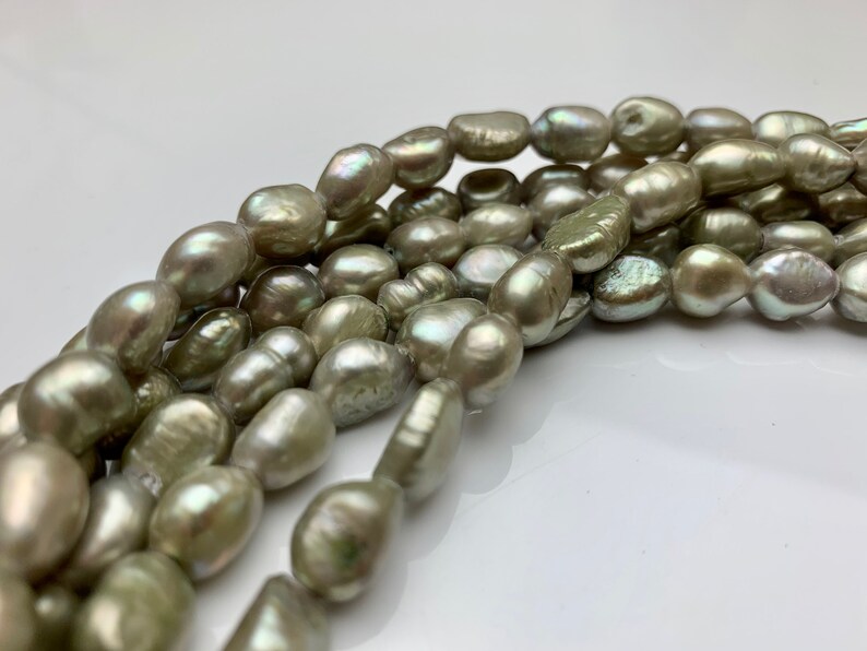 9-10x12-14mm Large Hole White Color Rice Nugget Freshwater Pearl Hole 2.1mm #791 9-10x12-14mm Large Hole White Color Rice Nugget Freshwater Pearl Hole 2.1mm #791