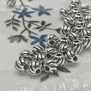 5 Pieces 2.5mm 3.5mm 5mm 925 Sterling Silver Tibetan Style Silver Spacer Ball Genuine Sterling Silver Large Hole Bali Antique Beads #10156