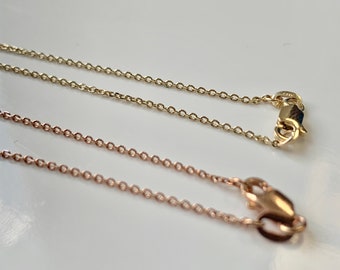 18 Inches 14K Genuine Gold Chain With Lobster  Clasp, Solid 14K Gold Chain Necklace, Diamond Cut Boston Link 1.3mm/1.4mm chain  #1022