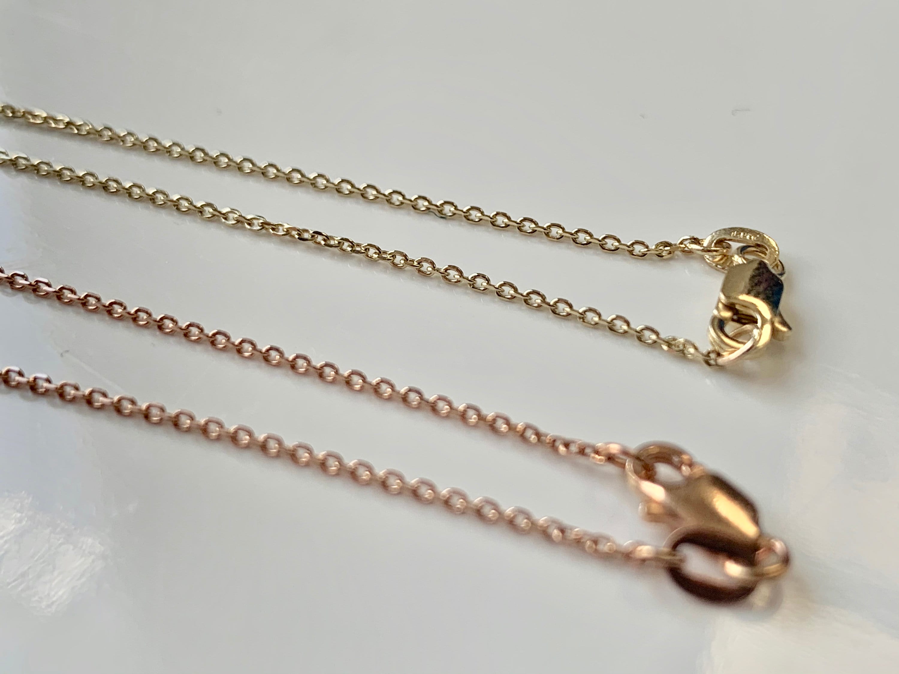 18インチ 14K 純正ゴールドチェーン（ロブスタークラスプ付き