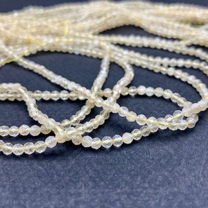 2mm Or 2.5-3 mm AAA Micro Faceted Round Citrine Gemstone Beads Top Quality Yellow Citrine Faceted Gemstone Loose Beads #2316