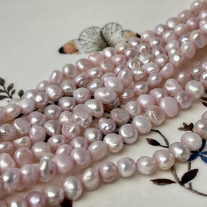 5-6 mm Baby Pink Color Potato Nugget Freshwater Pearl Beads Genuine Freshwater Pearls Tiny Seed Pearl 70 Beads #P2797