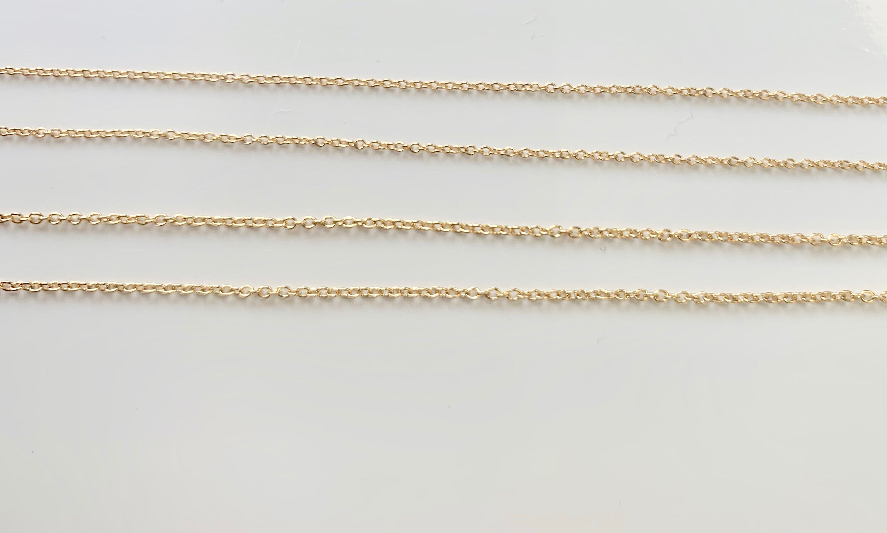18 Inches 14K Genuine Gold Chain With Spring Clasp Solid 14K Etsy