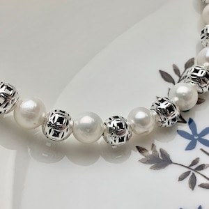 One Piece 8mm 925 Sterling Silver Tibetan Style Silver Spacer Ball Genuine Sterling Silver Spacer Bali Antique Beads #10175