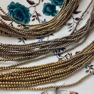 2mm 3mm 4mm Shiny Hematite Pyrite Beads Silver Gold Bronze Rainbow Rhodium Color Smooth Round Metallic Titanium Beads 16 Inches #3276