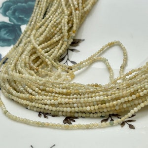 2 mm gefacetteerde ronde kleine multi gele aquamarijn edelsteen kralen echte natuurlijke aquamarijn losse kralen 13 inch streng #4141