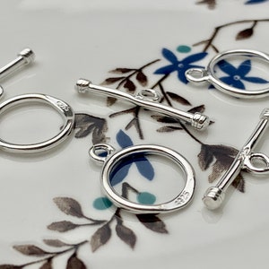 12 mm 925 Sterling Silver/Gold Toggle Clasp With Litter Round Shape Design DIY Jewelry  #10137
