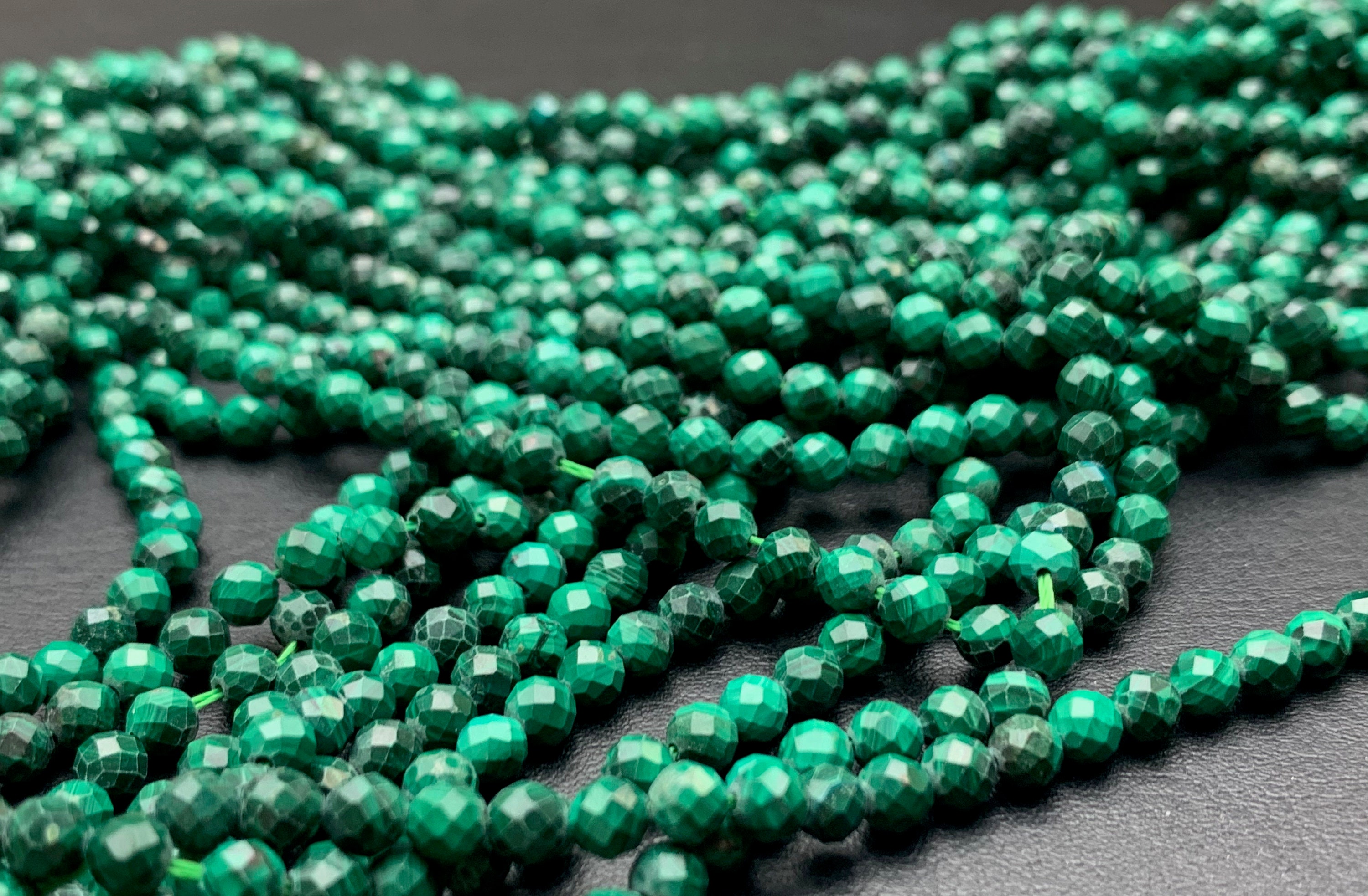 AAA Natural Malachite Semi Precious Gemstone Loose Beads for Jewelry Making Beads 12.5 Malachite Gemstone 2-2.5mm Micro Faceted Beads AAA Natural Malachite Semi Precious Gemstone Loose Beads for Jewelry Making Beads 12.5 Malachite Gemstone 2-2.5mm Micro Faceted Beads