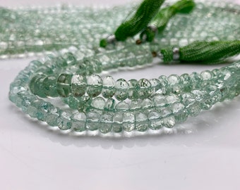 faceted long marquise shape beads Natural gemstone Brazilian prasiolite 14x6 to 30x9mm size beads 6 inch full strand
