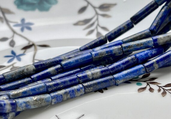 5-15 Pezzi Perline Di Pietra A Tubo Tondo Naturale 4 * 13 Mm - Foto 3