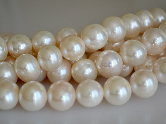 8 mm Natural White Potato Freshwater Pearls #573 Genuine Natural Pearl Beads