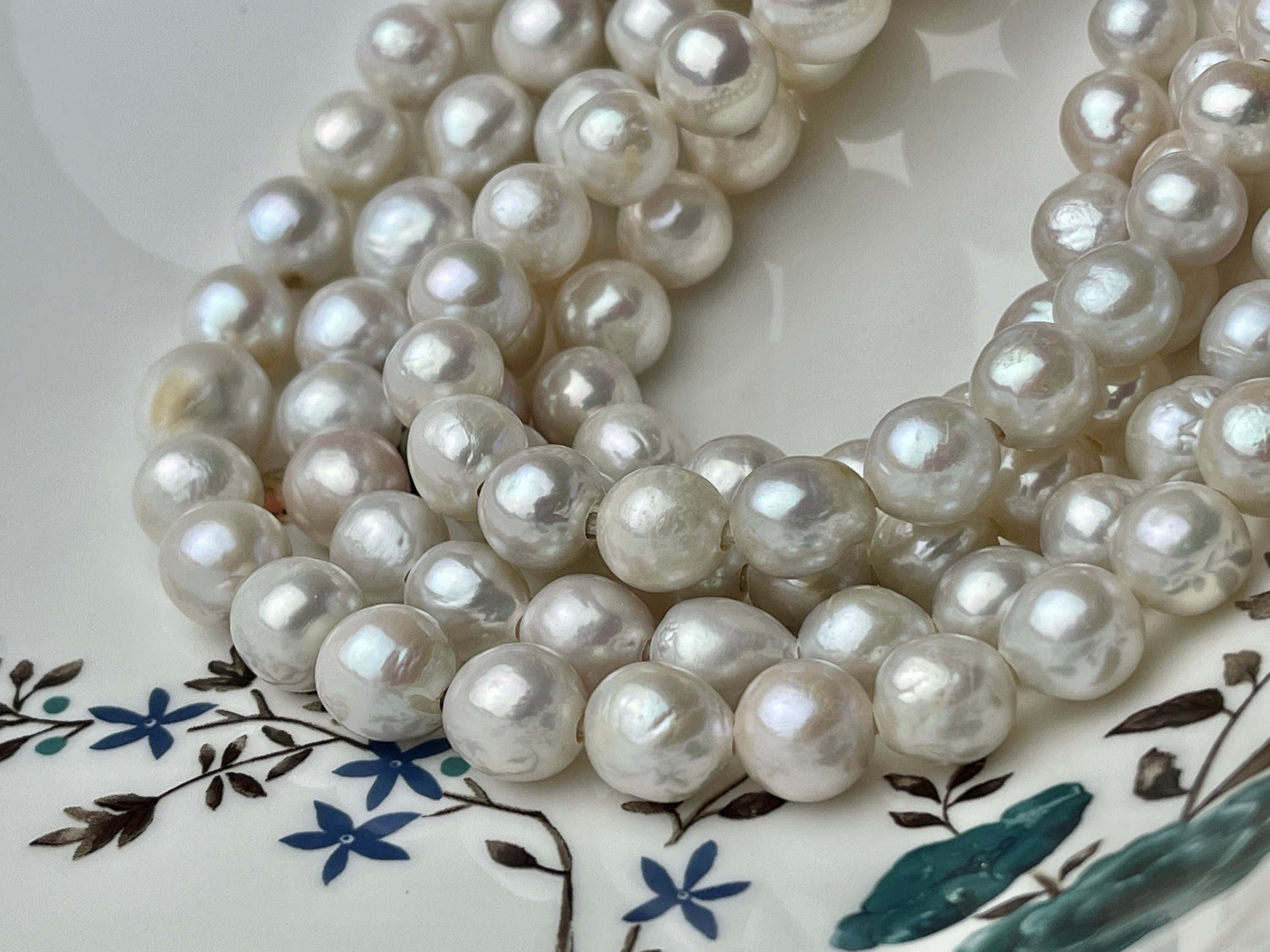 9-11 mm AAA Natural White Edison Freshwater Pearl Beads Super High Lus –  QualityBeadMart