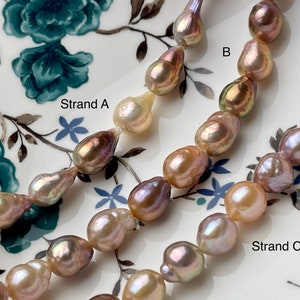 8-10x13-18mm AAAA VeryRare Natural Multi Dark Mauve Pink Süßwasser Barock / Edison Perle Bead Hochglanz Echte Lila Edison Perle #P2059