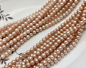 Light Brown Color Near Round Shape Genuine Freshwater Pearl Strand 8 To 8.5 MM Light Brown Color Near Round Shape Genuine Freshwater Pearl Strand 8 To 8.5 MM