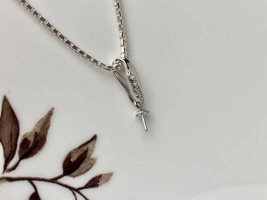 One Piece 925 Sterling Silver/gold Pendant Setting Findings