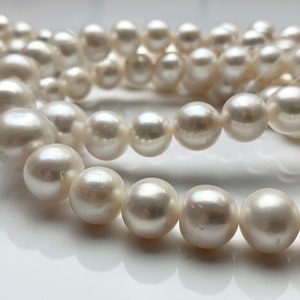 12-16 mm AA Jumbo Natural White Potato Freshwater Pearl Beads  Genuine Natural Quality Pearls Lustrous White Freshwater Pearls  #199