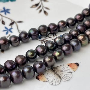 9-10mm oder 11-12 mm dunkel Peacock Potato Süßwasser-Perle echte Perlen Beads Peacock Süßwasser-Zuchtperlen Süßwasser-Zuchtperlen #534