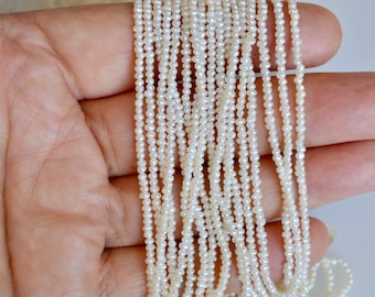 WHOLESALE 2 mm Tiny Seed Pearl Beads Natural White Pink Or Gray Color Potato Freshwater Pearls Genuine Freshwater Pearl Seed Pearls  #821