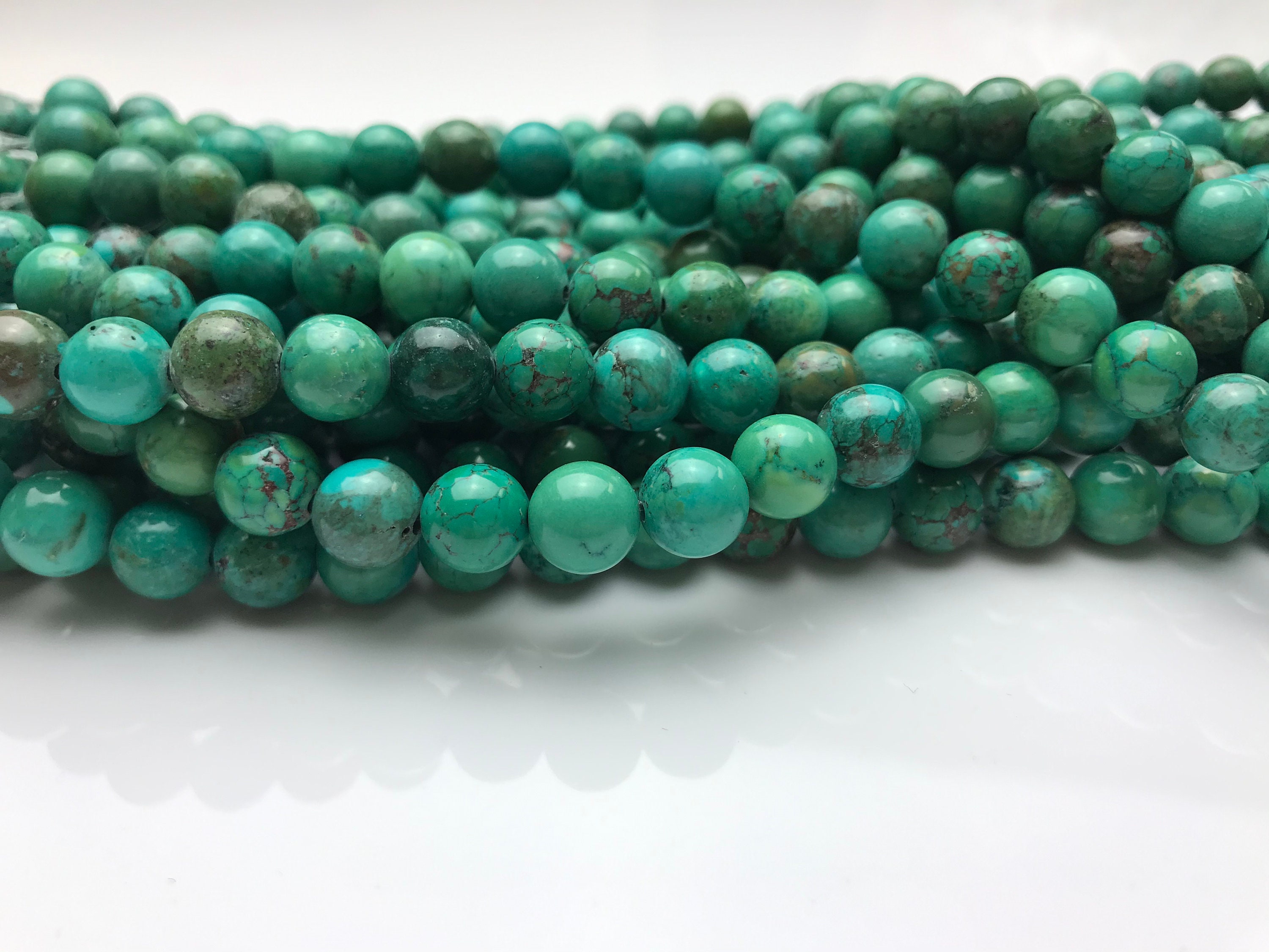 Yochus Perle Tonde In Turchese Bianco Opaco 6 Mm – 60 Pezzi Per Gioielli Fai Da Te, Bracciali E Collane