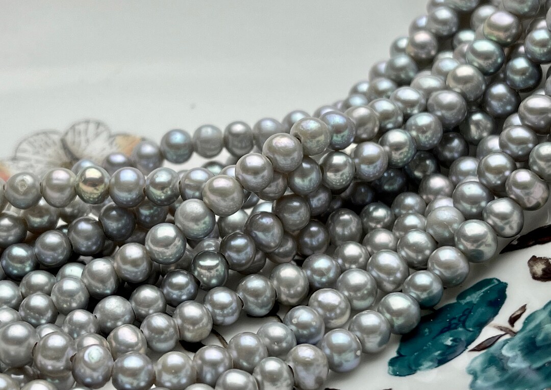 Angara 7-8mm, 18 Single Strand Freshwater Cultured Pearl Necklace In 925 Sterling Silver For Women