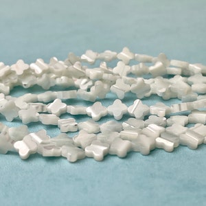 6mm 8mm 10mm 12mm Four Leaf Clover Shape Natural Mother of Pearl ...