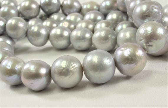 13-14 x 16-18 mm Top Drilled Teardrop Natural White Coin Freshwater Pearls #583