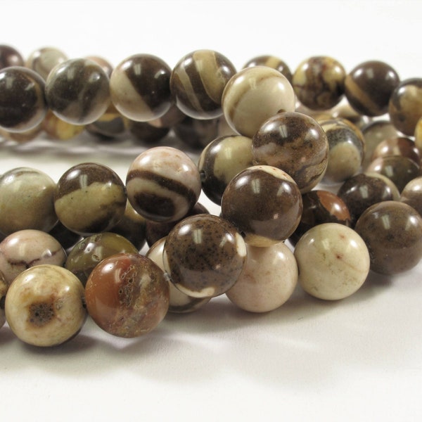 8 mm Smooth Round Australian Agate Semi Precious Beads, Natural Gemstone Beads, Round Smooth Natural Australian Agate Beads (403-AUA08)