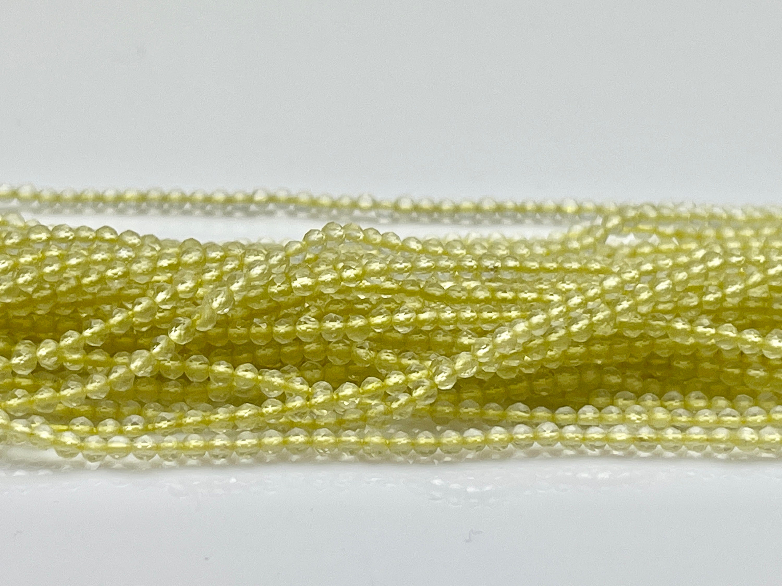 Filo Di Perle Di Quarzo Fumé Naturale Sfaccettato, Rotondo, Diametro 2 Mm Foro 04 Mm Circa 208 Perlefilo 1516 - Foto 3