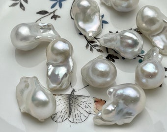 Large Freshwater Coin Pearl Pendant | Top Side Drilled Focal