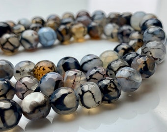 Natural Agate Faceted Cylinder Shaped,Mixed colors Dragon Vein Agate Nugget,Used for Pendant Necklaces Bracelet Earring Ring Jewelry Making