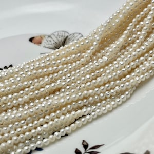 2 mm AA Natural White Tiny Freshwater Potato Pearl Beads Genuine Freshwater Natural Seed Pearl Beads #P1692