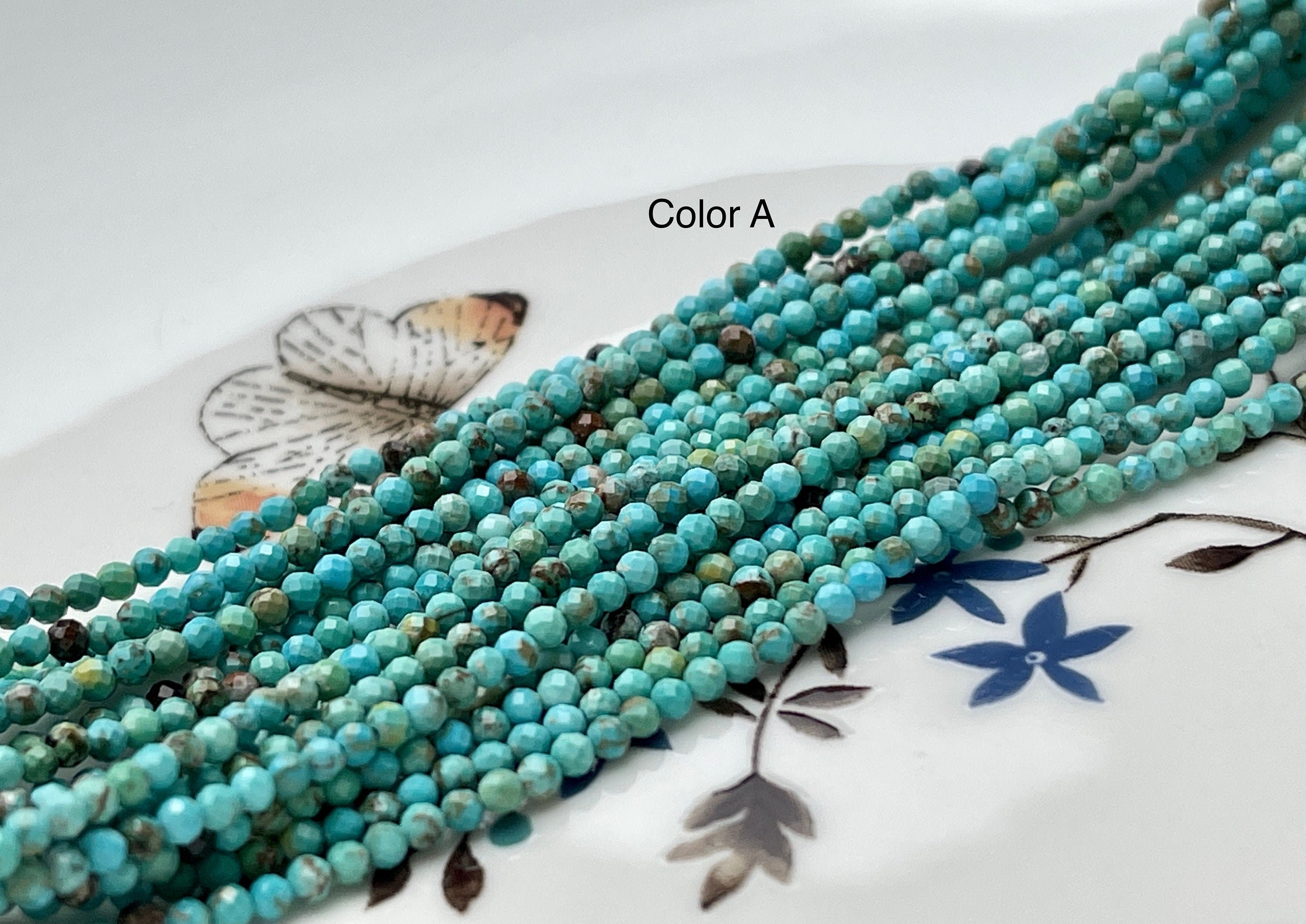 Turquoise Beads Colorful Diy Round Stone Beads Small Beads - Temu