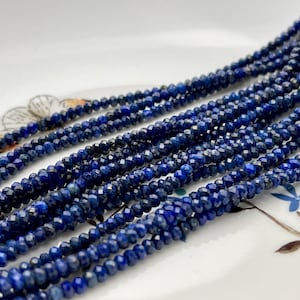 1x2 mm 2x3 mm 3x4 mm AAA Natural Color Faceted Rondelle Lapis Gemstone Beads Quality Micro Faceted Lapis Gemstone Loose Beads #2433