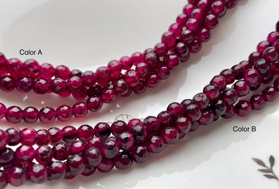 Perline Agata Viola Fasce 8mm – 25 Pezzi, Pietre Preziose R Tonde Per Gioielleria – GS114