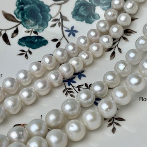 10-11.5 mm AAA Natural White Edison Freshwater Pearl Beads High Luster Genuine Top Quality Perfect Round Edison Pearls #P2329