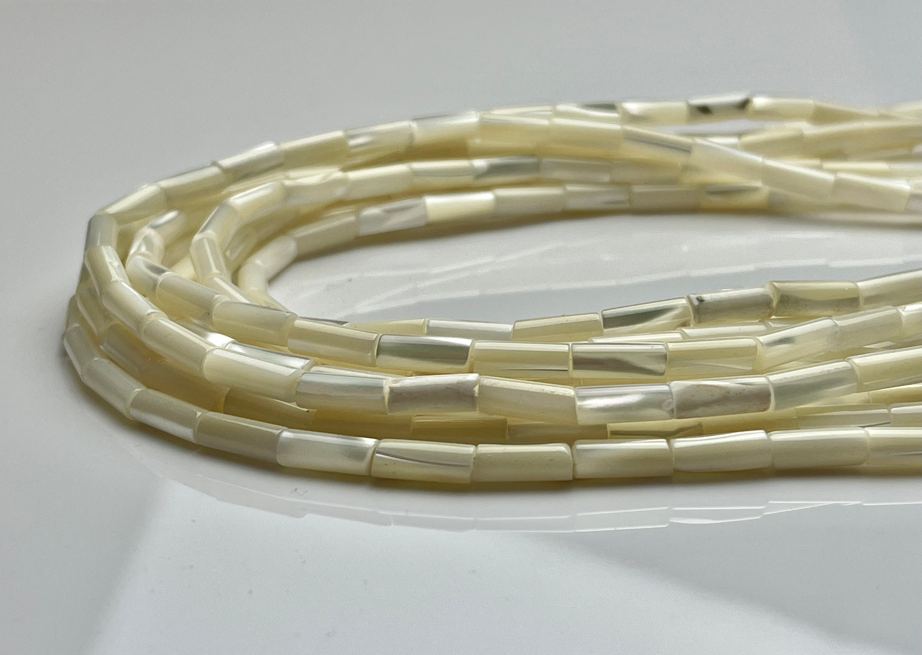 5-15 Pezzi Perline Di Pietra A Tubo Tondo Naturale 4 * 13 Mm - Foto 4